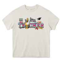Cream race with teacher Heavy Core Tee - texasbilliewilder
