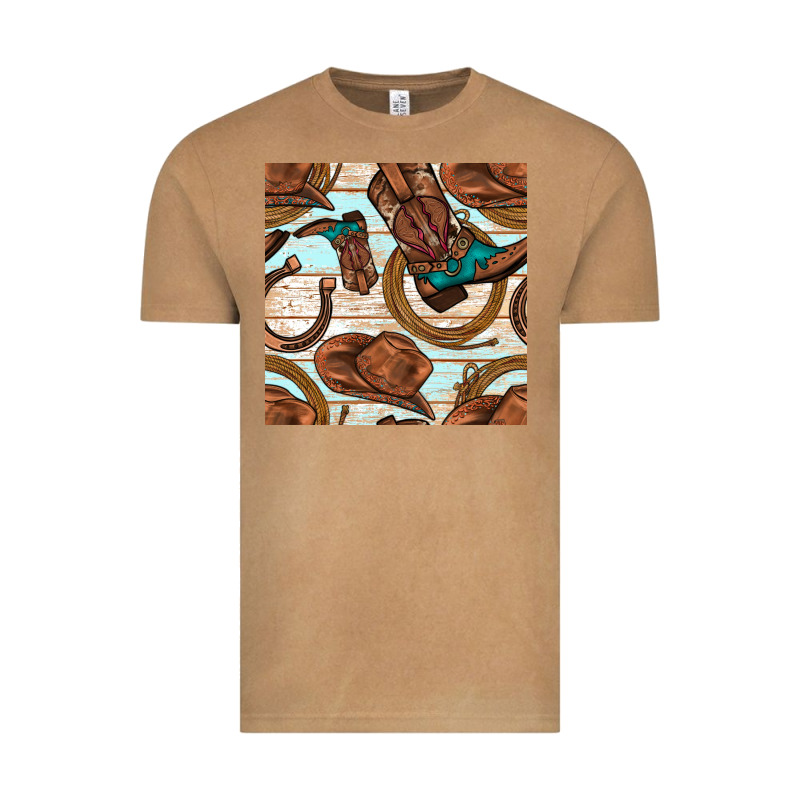 Cowboy Western Seamless Pattern Vintage Tee by BundleAndBundleShop | Teevron