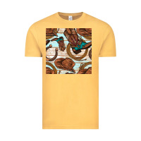 Vintage Mustard cowboy western seamless pattern Vintage Tee - BundleAndBundleShop