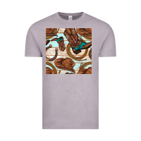 Vintage Zinc cowboy western seamless pattern Vintage Tee - BundleAndBundleShop