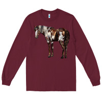 Burgundy Mustang Horse Long Sleeve Tee - LillyAllenDesigns