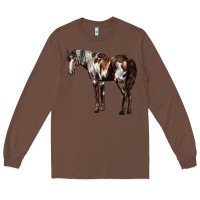 Chestnut Mustang Horse Long Sleeve Tee - LillyAllenDesigns