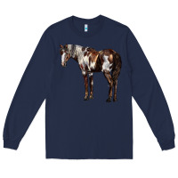 Navy Mustang Horse Long Sleeve Tee - LillyAllenDesigns