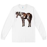 White Mustang Horse Long Sleeve Tee - LillyAllenDesigns