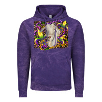 Cloud Purple mardi gras goat fleur de lis Vintage Hoodie - RanaPortraitStore