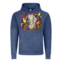 Vintage Denim mardi gras goat fleur de lis Vintage Hoodie - RanaPortraitStore