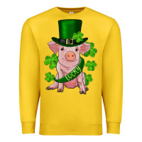 Lemon st. patrick's day lucky baby pig Premium Sweatshirt - RanaPortraitStore