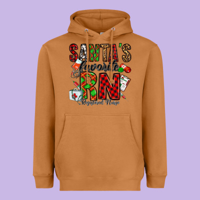 Santa's Favorite Rn Heavyweight Hoodie Designed By Jasminsmagicworld