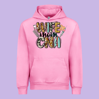 Wife Mom Cna Urban Hoodie Designed By Cowgirlartshop