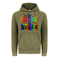 Vintage Olive the fuuture is queer Vintage Hoodie - AdoDesignShop