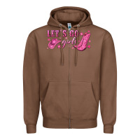 Chestnut lets go girls Zipper Hoodie - NancyCooperArtShop
