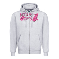 Heather Grey lets go girls Zipper Hoodie - NancyCooperArtShop