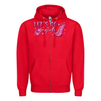 Red lets go girls Zipper Hoodie - NancyCooperArtShop