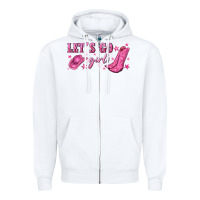 White lets go girls Zipper Hoodie - NancyCooperArtShop