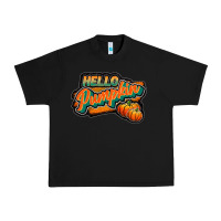 Black hello pumpkin black Urban Heavy Tee - JahusDesignShop