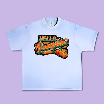 Hello Pumpkin Black Urban Heavy Tee Designed By Jahusdesignshop