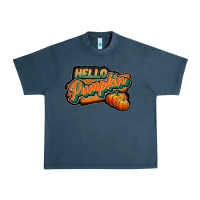 Midnight Navy hello pumpkin black Urban Heavy Tee - JahusDesignShop