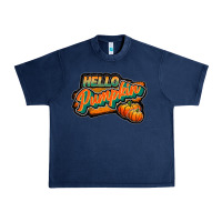 Navy hello pumpkin black Urban Heavy Tee - JahusDesignShop