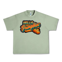 Oil Green hello pumpkin black Urban Heavy Tee - JahusDesignShop