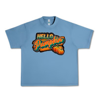 Pebble Blue hello pumpkin black Urban Heavy Tee - JahusDesignShop