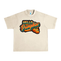 Sandshell hello pumpkin black Urban Heavy Tee - JahusDesignShop