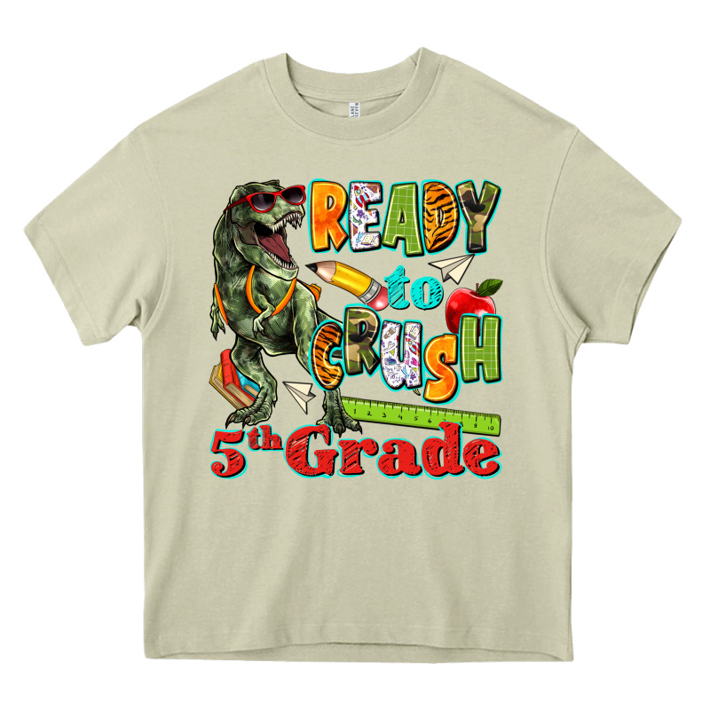 Ready To Crush Fifth Grade Heavy Core Tee by texasbilliewilder | Teevron
