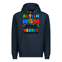 Navy autism mom some people look up to their heroes i'm Premium Hoodie - JahusDesignShop