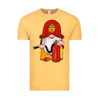 Vintage Mustard firefighter gnomes Vintage Tee - Artiststas