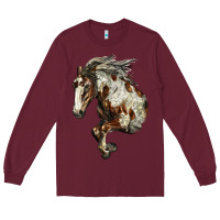 Burgundy Mustang Horse Long Sleeve Tee - LillyAllenDesigns