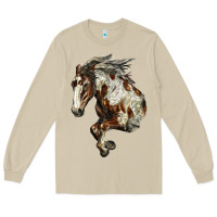 Mushroom Mustang Horse Long Sleeve Tee - LillyAllenDesigns
