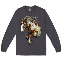 Smoke Mustang Horse Long Sleeve Tee - LillyAllenDesigns