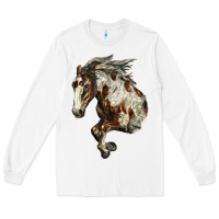 White Mustang Horse Long Sleeve Tee - LillyAllenDesigns