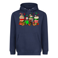 Navy christmas sloth coffee cups Heavyweight Hoodie - Jasminsmagicworld