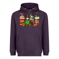 Plum christmas sloth coffee cups Heavyweight Hoodie - Jasminsmagicworld