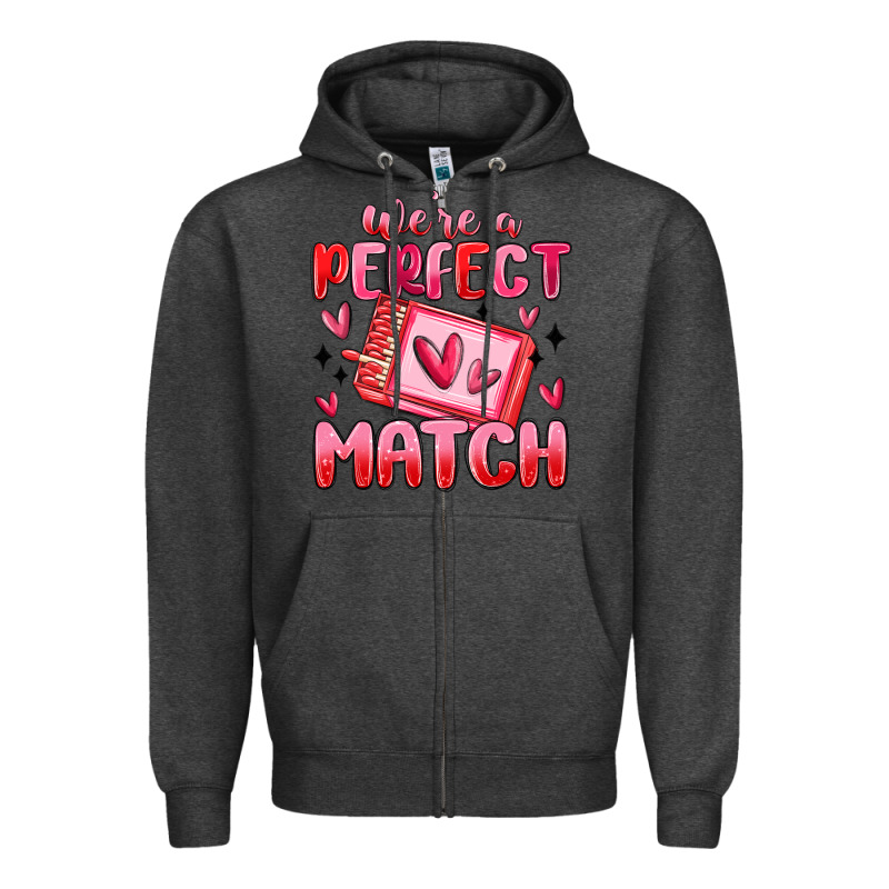 Were Perfect Match Zipper Hoodie by MaliasSmallBusiness | Teevron