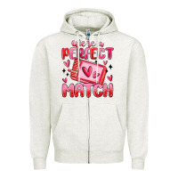 Oatmeal Heather were perfect match Zipper Hoodie - MaliasSmallBusiness