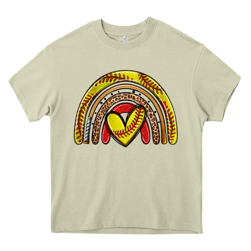 Softball Rainbow Heavy Core Tee by Zillion Design Studio | Teevron