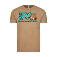 Vintage Coffee peace love hanukkah Vintage Tee - AdoDesignShop