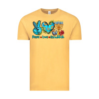 Vintage Mustard peace love hanukkah Vintage Tee - AdoDesignShop