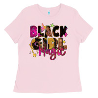 Bubblegum Pink black girl magic Ladies Tee - Zillion Design Studio