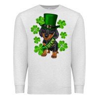 Oatmeal Heather st. patrick's day lucky dachshund puppy Premium Sweatshirt - RanaPortraitStore