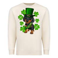 Sandshell st. patrick's day lucky dachshund puppy Premium Sweatshirt - RanaPortraitStore