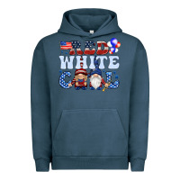 Pigment Midnight Navy Red white cool with gnomies 4th of july Urban Hoodie - HowdyJamesFarm