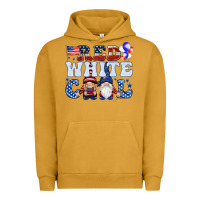 Pigment Peanut Butter Red white cool with gnomies 4th of july Urban Hoodie - HowdyJamesFarm