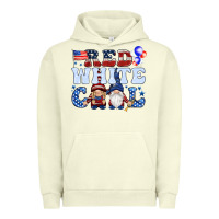 Pigment Pistachio Red white cool with gnomies 4th of july Urban Hoodie - HowdyJamesFarm