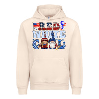 Sandshell Red white cool with gnomies 4th of july Urban Hoodie - HowdyJamesFarm