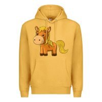 Mustard cute horse Premium Hoodie - texasbilliewilder