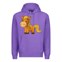 Purple cute horse Premium Hoodie - texasbilliewilder
