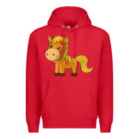 Red cute horse Premium Hoodie - texasbilliewilder