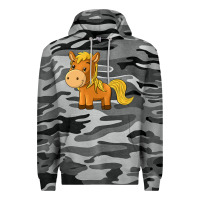 Slate Camo cute horse Premium Hoodie - texasbilliewilder